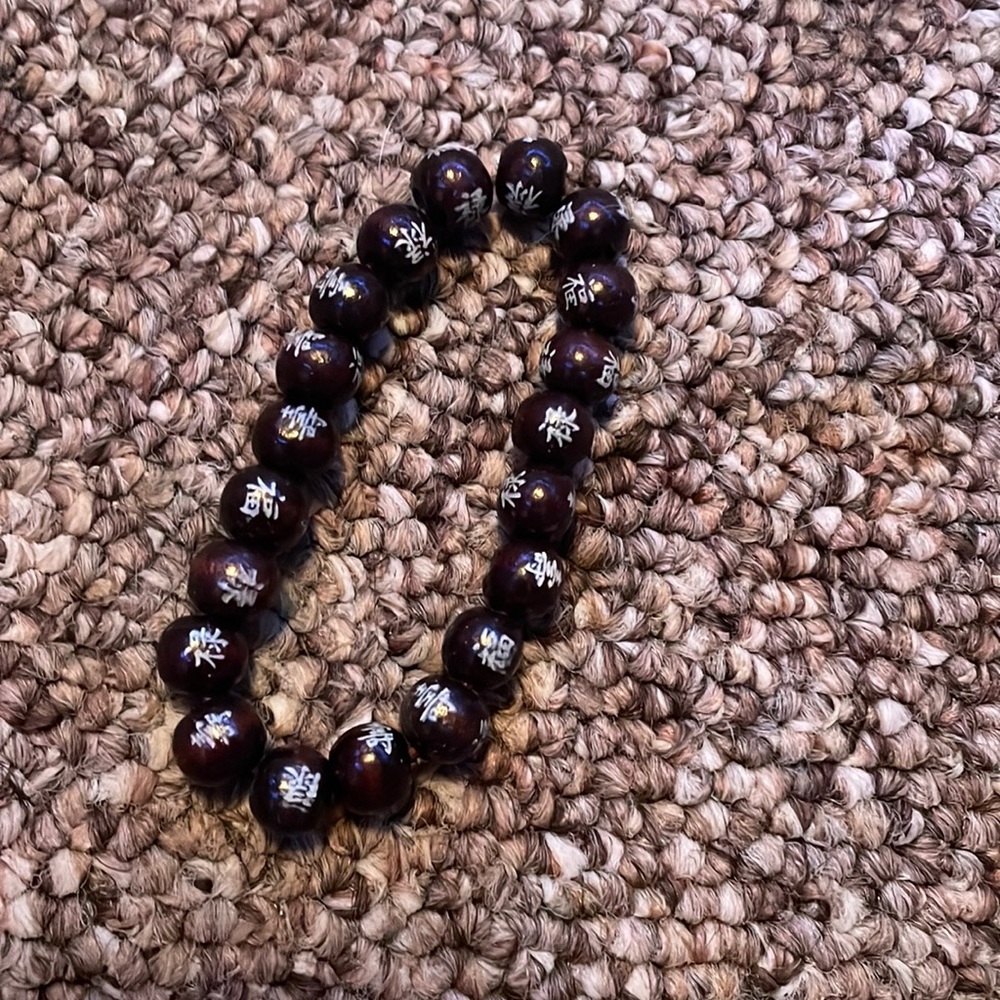 letter beaded elastic bracelet.